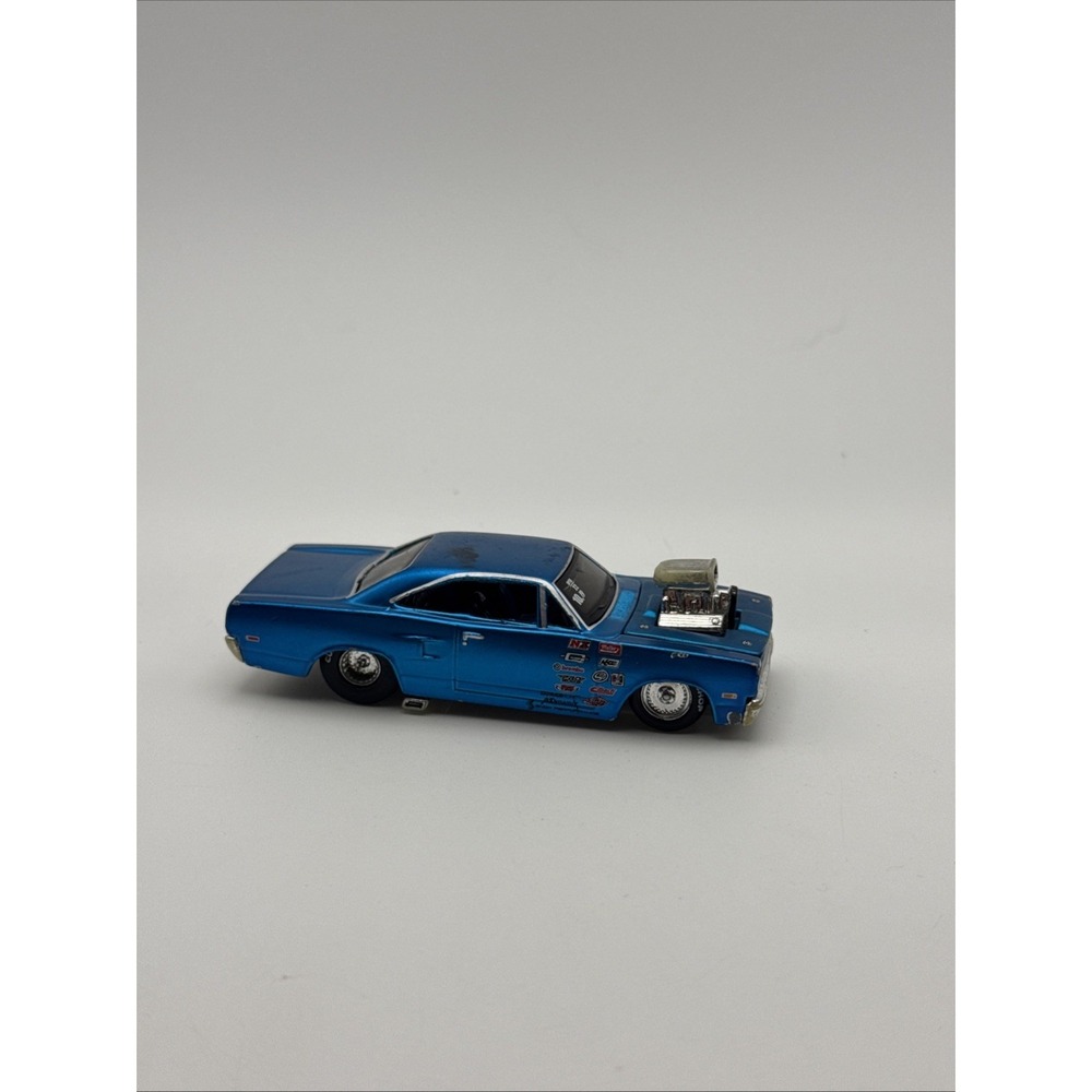 1970 70 Plymouth GTX Pro Street Drag Car Blue 1/64 Scale Mopar